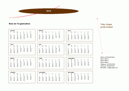 Calendrier A4 Paysage AC 17